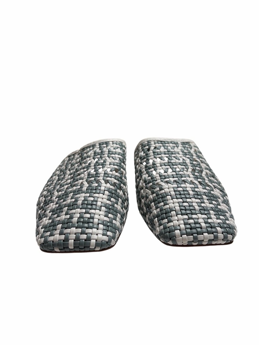 Sam Edelman Leona Gray & White Woven Slide Mules Size 9.5 - Picture 5 of 15